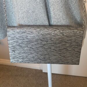 Source Unknown Metallic Silver Wristlet